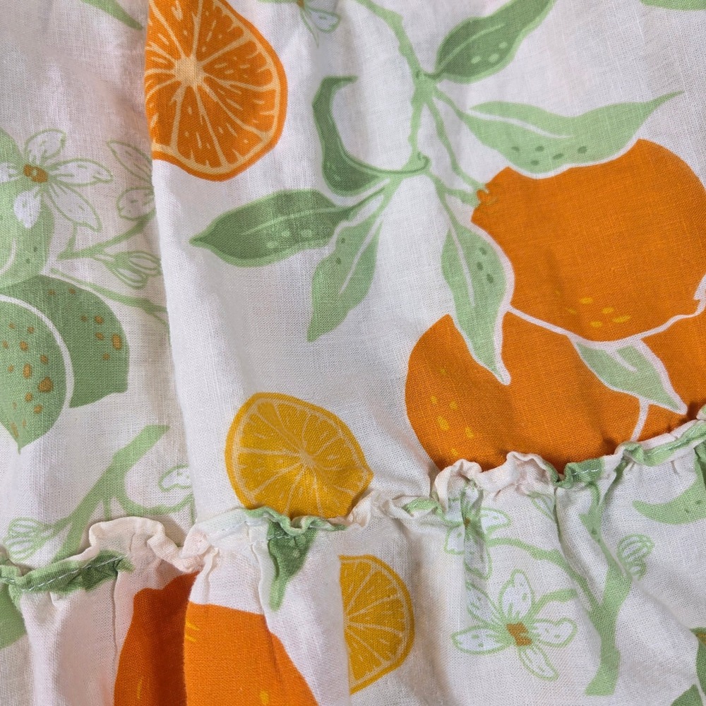 Rachel Zoe Mediterranean Citrus Fruit Print Crop Top & Tiered Midi Skirt Set - Picture 6 of 6